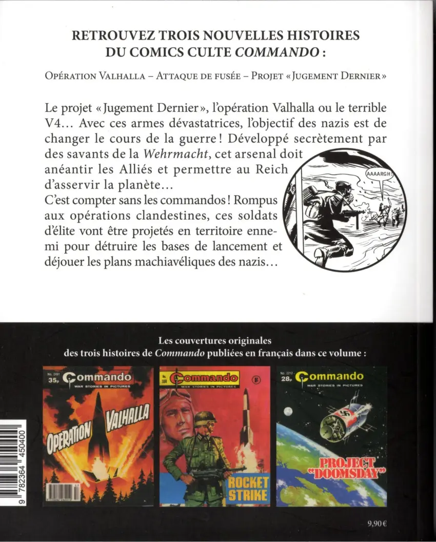 Verso de l'album Commando de la Seconde Guerre mondiale Tome 3 Armes secrètes d l'Allemagne Nazie