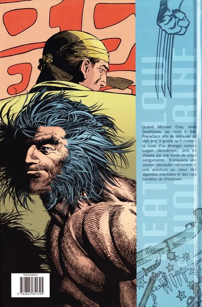 Verso de l'album Deathblow & Wolverine Tome 1 Les mystères de Chinatown