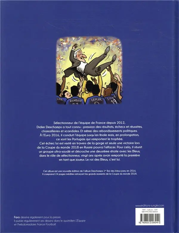 Verso de l'album Deschamps 1er - Roi des bleus Tome 2 À la conquête de la 2e étoile