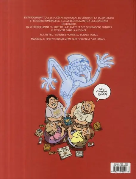 Verso de l'album Le Fantôme du commandant Cousteau