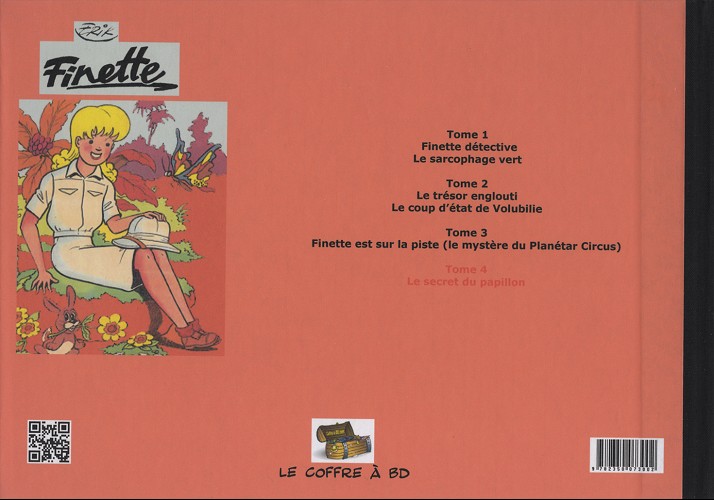 Verso de l'album Finette Tome 4 Le secret du papillon