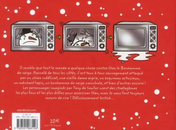 Verso de l'album 99 façons de liquider un bonhomme de neige