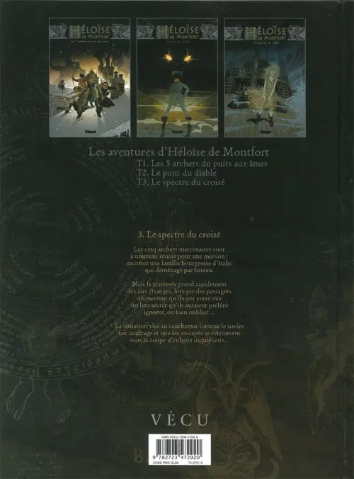 Verso de l'album Héloïse de Montfort Tome 3 Le spectre du croisé