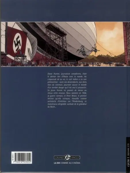Verso de l'album Hindenburg Tome 1 La menace d'un crépuscule