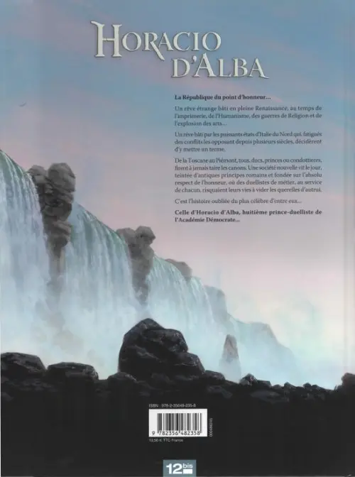 Verso de l'album Horacio d'Alba Tome 1 La République du point d'honneur