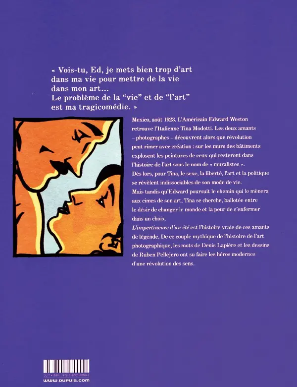 Verso de l'album L'Impertinence d'un été Edition intégrale
