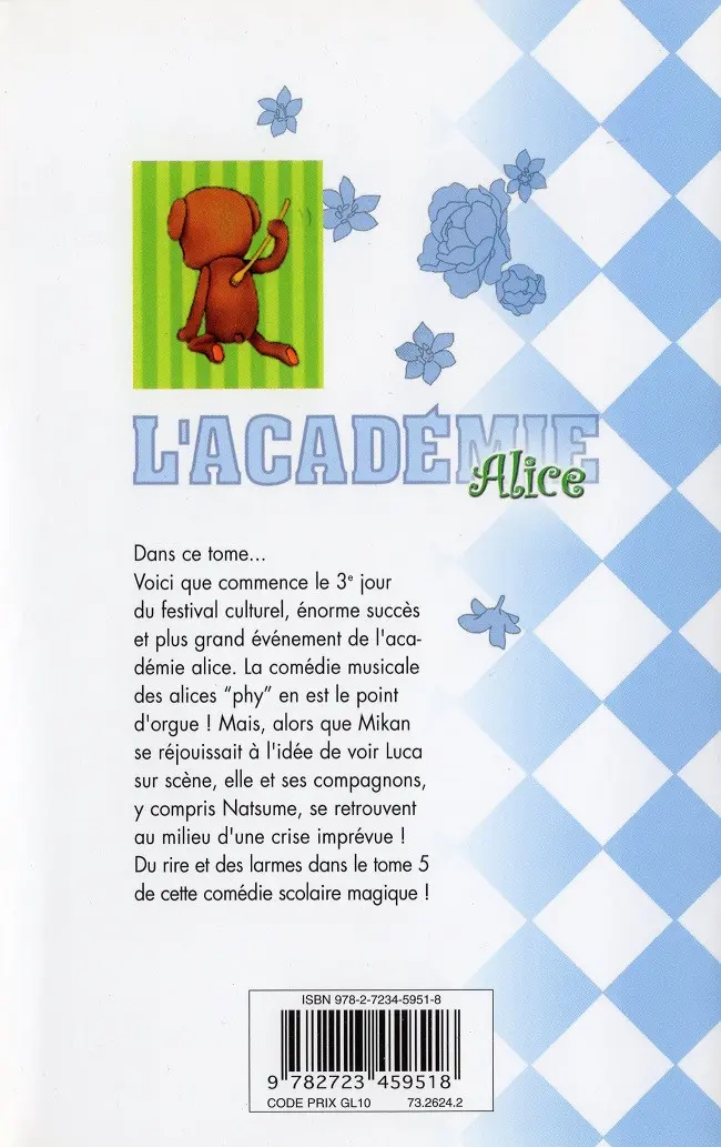 Verso de l'album L'Académie Alice 5