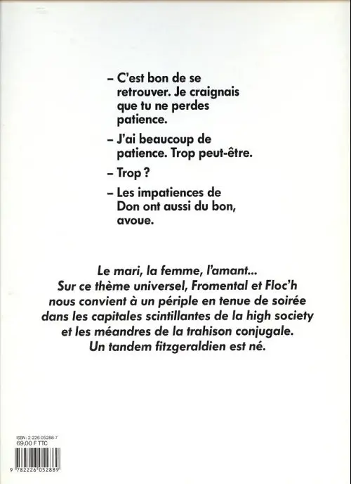 Verso de l'album Jamais deux sans trois