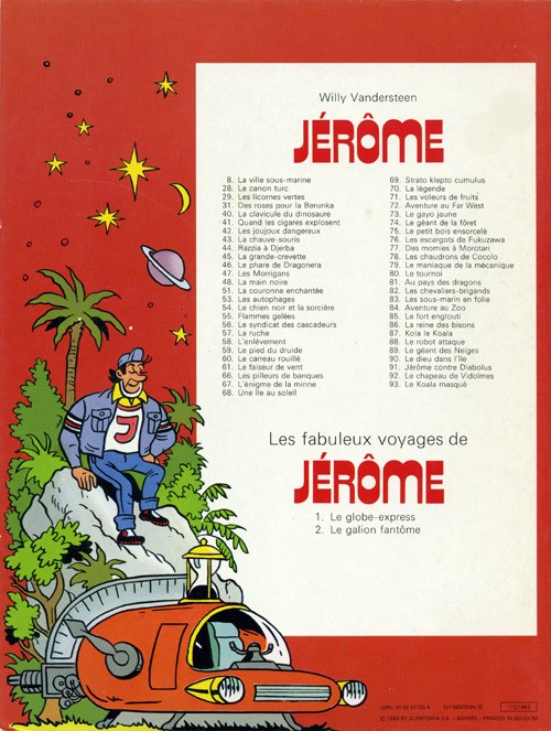 Verso de l'album Les fabuleux voyages de Jérôme Tome 2 Le galion fantôme