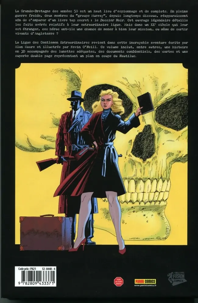 Verso de l'album La Ligue des Gentlemen Extraordinaires Le Dossier Noir