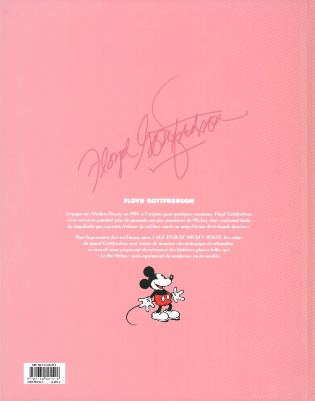 Verso de l'album L'âge d'or de Mickey Mouse Tome 10 Le roi Midas et autres histoires (1952-1954)
