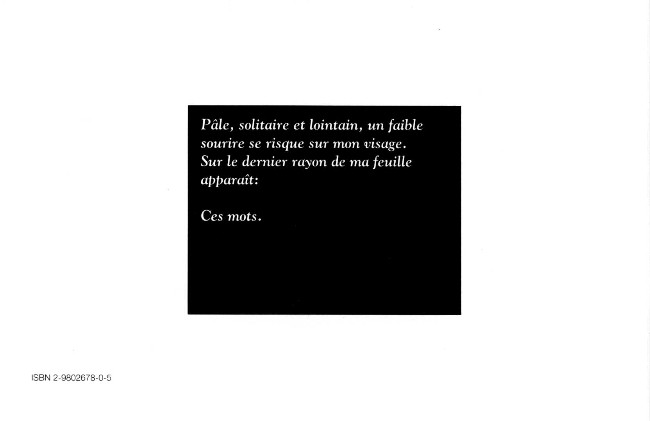 Verso de l'album Nuits de poésie