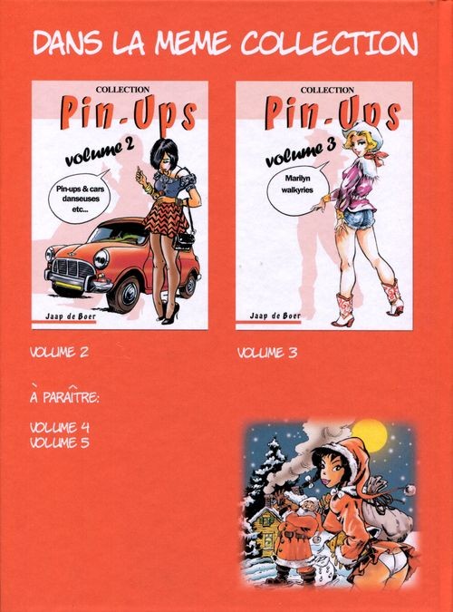 Verso de l'album Pin-ups collection Volume 1 Betty Page / Rita Looola