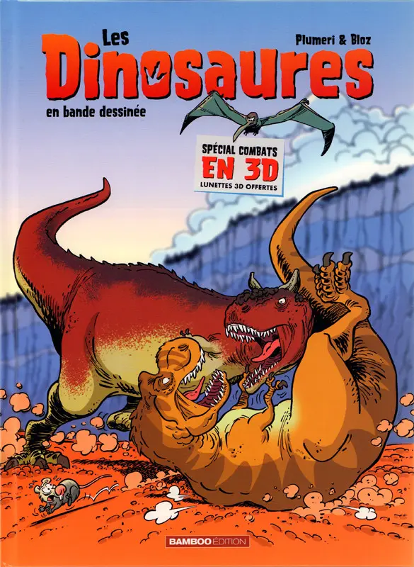 Couverture de l'album Les Dinosaures en BD Spécial combats en 3D