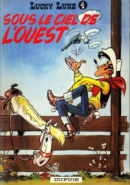 Couverture de l'album Lucky Luke Tome 4 Sous le ciel de l'Ouest