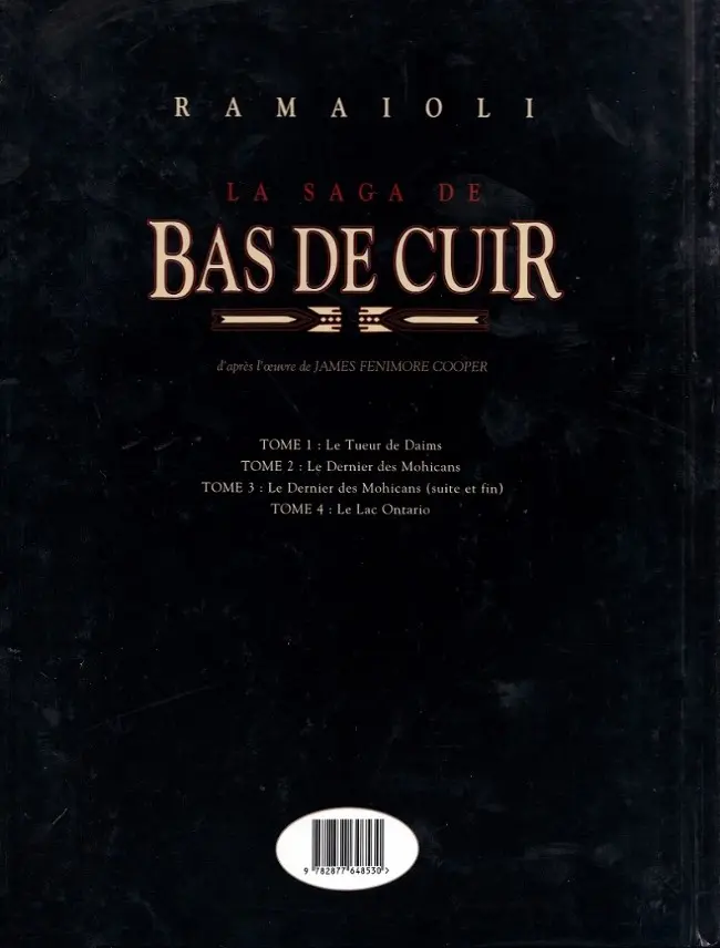 Verso de l'album La saga de Bas de Cuir Tome 4 Le lac Ontario