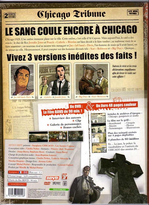 Verso de l'album Sanglante Chicago Les années Capone - 1920-1930