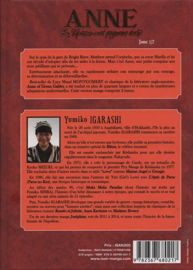 Verso de l'album Anne - La Maison aux pignons verts Tome 1