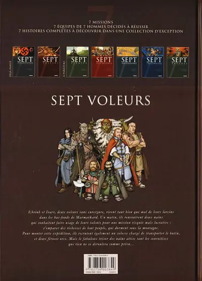 Verso de l'album Sept Cycle 1 Tome 2 Sept voleurs