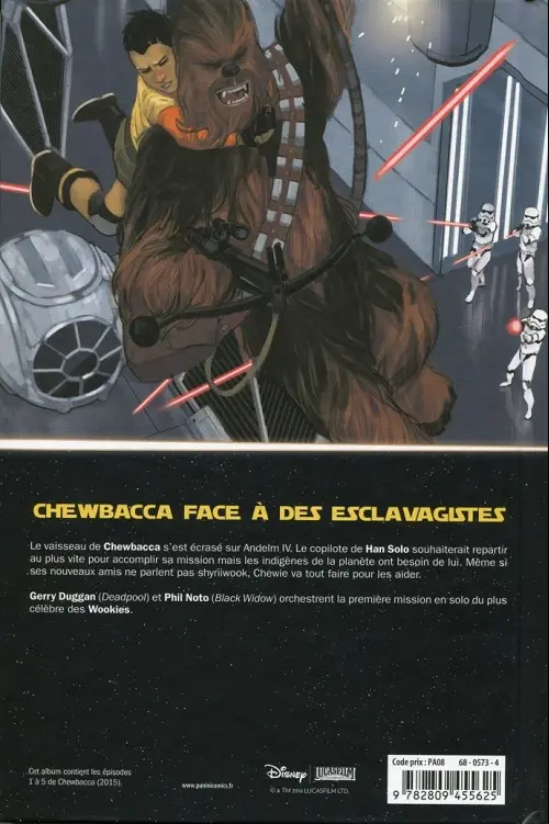 Verso de l'album Star Wars - Chewbacca Les Mines d'Andelm