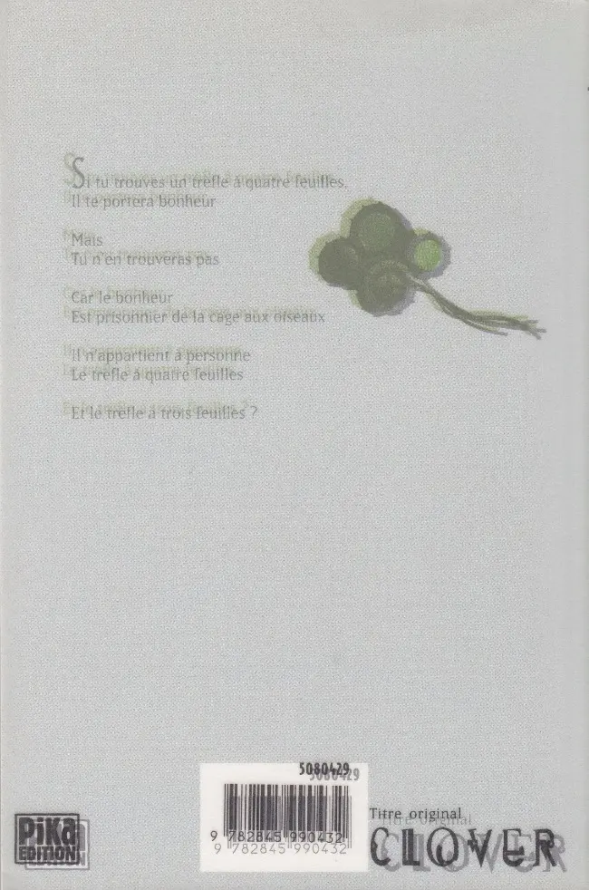 Verso de l'album Trèfle Vol. 4