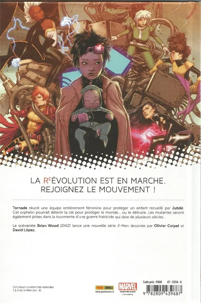 Verso de l'album X-Men Tome 1 Élémentaire