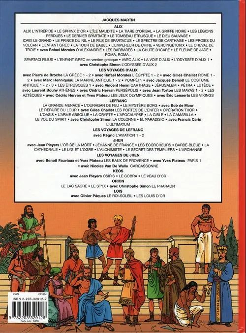Verso de l'album Les Voyages d'Alix Tome 4 La Grèce (1)