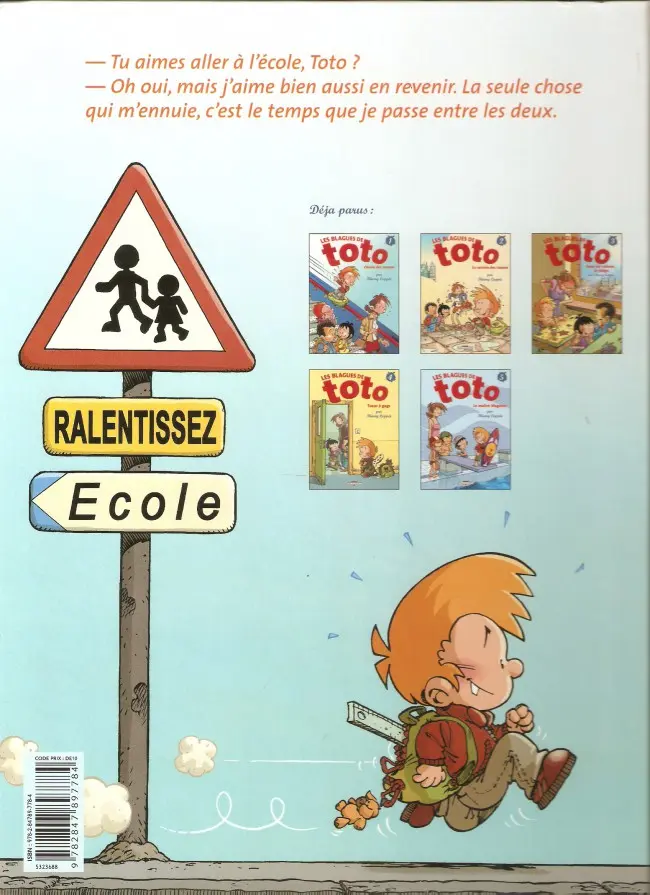 Verso de l'album Les Blagues de Toto Tome 3 Sous les cahiers, la plage
