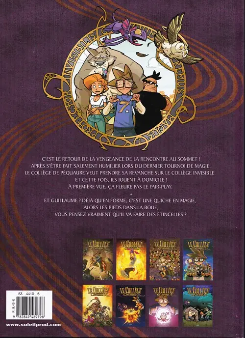 Verso de l'album Le Collège invisible Tome 7 Retournum à la Terrum