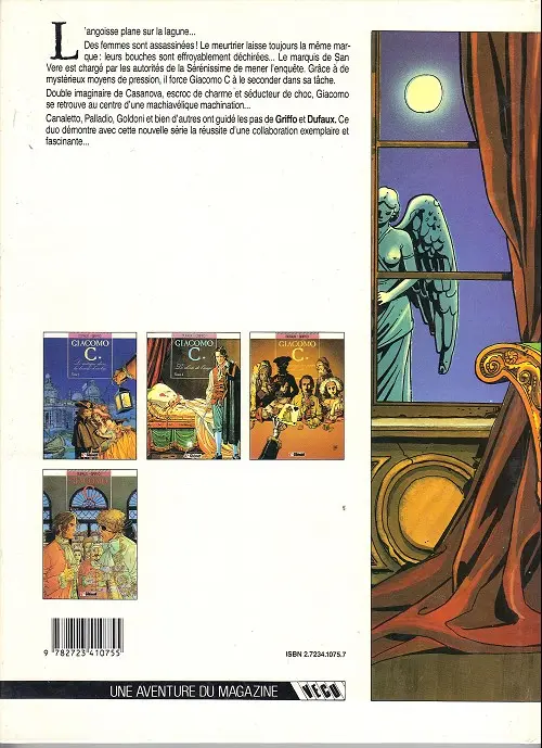 Verso de l'album Giacomo C. Tome 2 La chute de l'ange