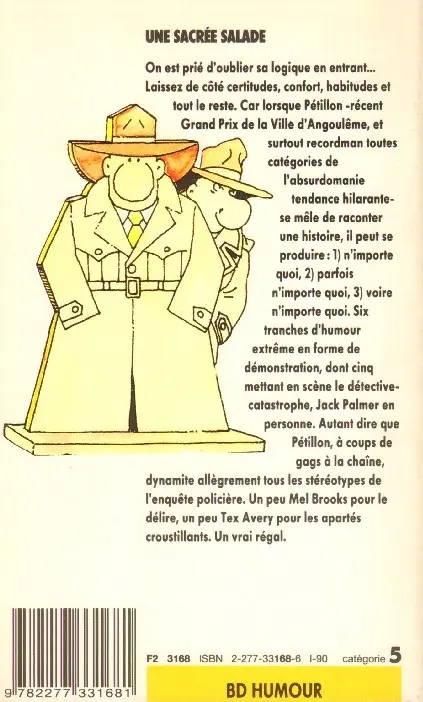 Verso de l'album Jack Palmer Tome 1 Une Sacré Salade