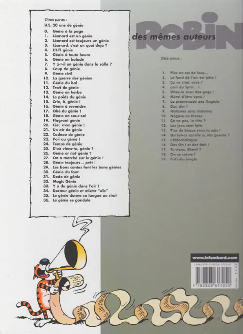 Verso de l'album Léonard Tome 7 Y a-t-il un génie dans la salle?