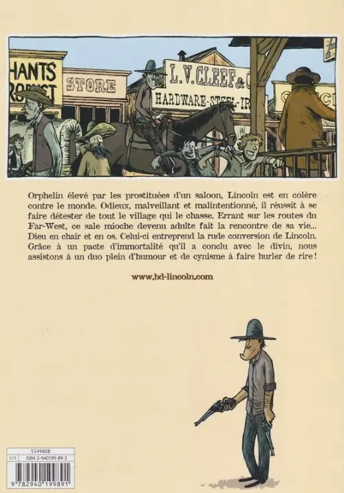 Verso de l'album Lincoln Tome 1 Crâne de bois