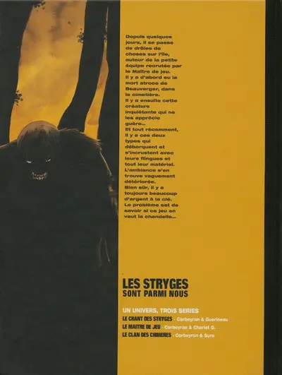 Verso de l'album Le Maître de jeu Tome 2 Prémonition