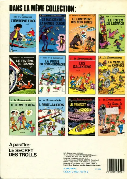 Verso de l'album Le Scrameustache Tome 9 Le dilemme de Khéna