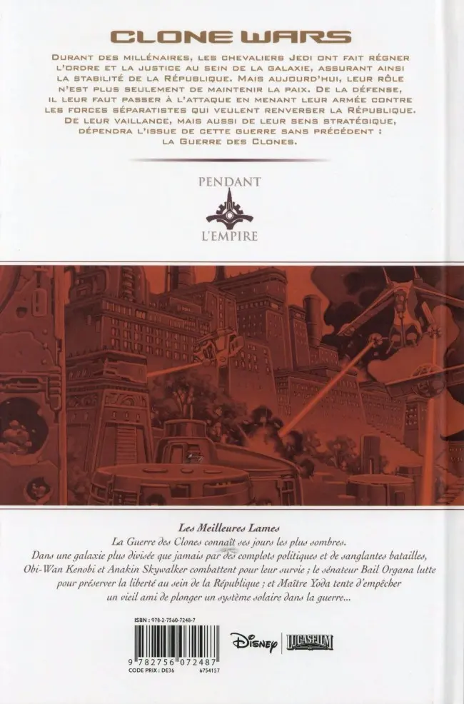 Verso de l'album Star Wars - Clone Wars Tome 5 Les meilleures lames
