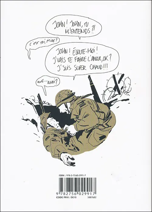 Verso de l'album Bastien Vivès Tome 5 La guerre