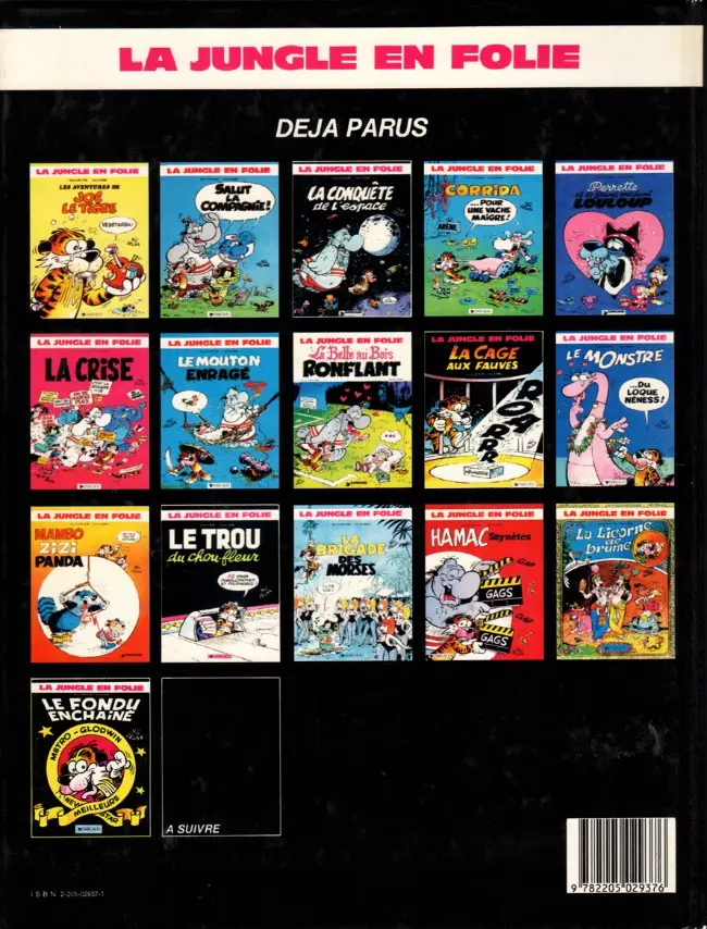 Verso de l'album La Jungle en folie Tome 16 Le fondu enchainé