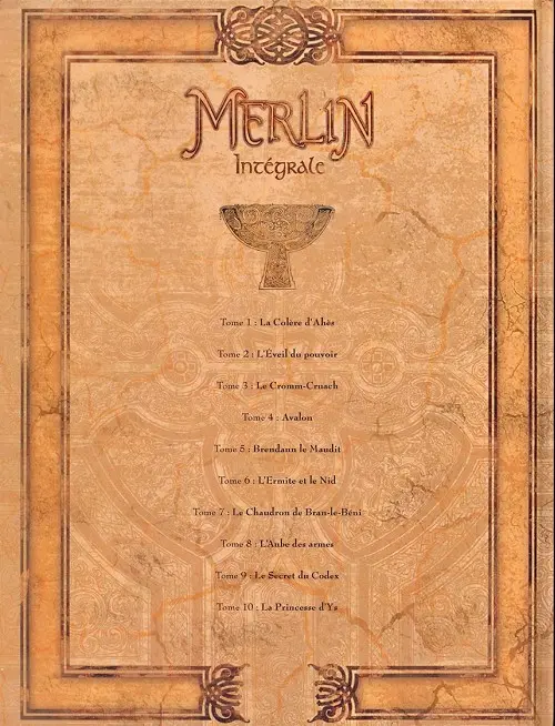 Verso de l'album Merlin