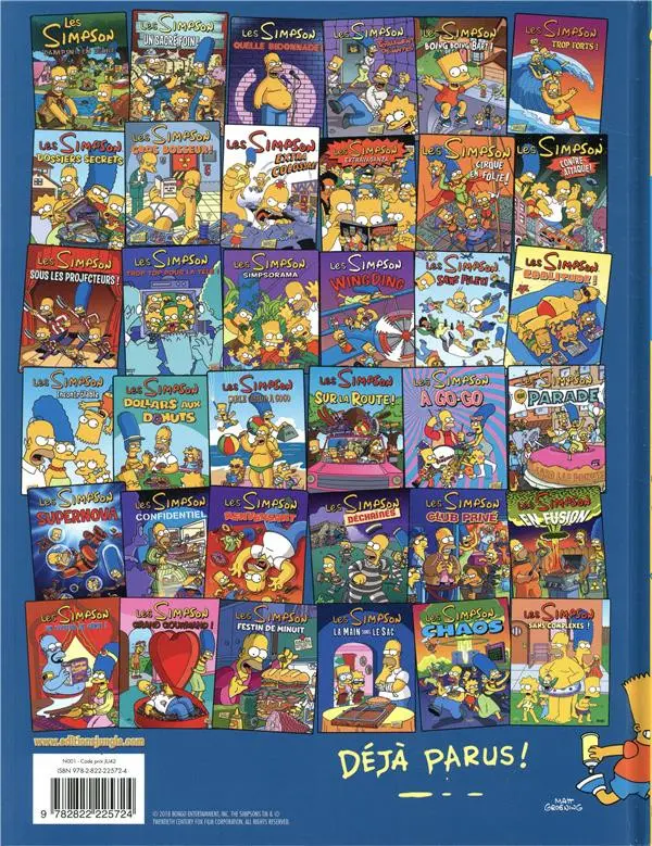 Verso de l'album Les Simpson Tome 37 Ding dingue !