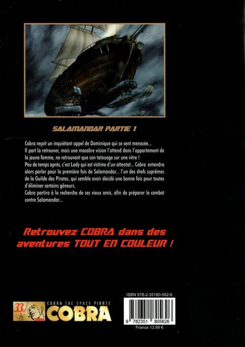 Verso de l'album Cobra - The Space Pirate Salamandar - Partie 1