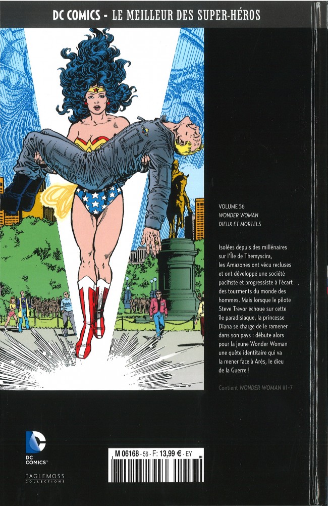 Verso de l'album DC Comics - Le Meilleur des Super-Héros Volume 56 Wonder Woman - Dieux et Mortels