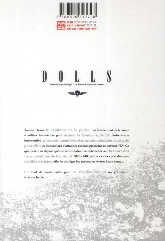 Verso de l'album Dolls naked ape Tome 12