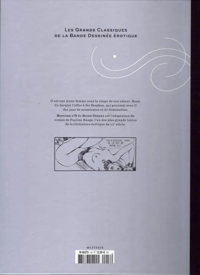 Verso de l'album Les Grands Classiques de la Bande Dessinée Érotique - La Collection Tome 18 Histoire d'O - tome 2