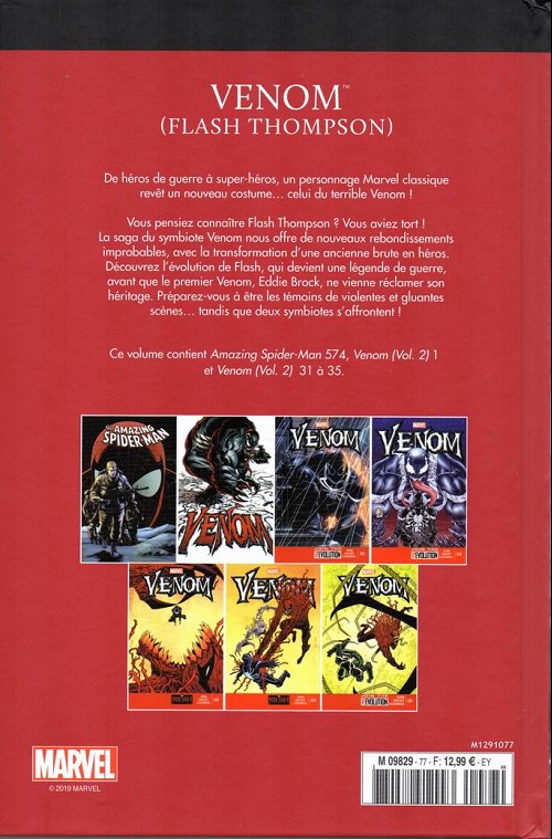 Verso de l'album Le meilleur des Super-Héros Marvel Tome 77 Venom (flash thompson)