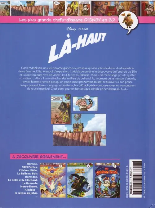 Verso de l'album Les plus grands chefs-d'œuvre Disney en BD Tome 27 Là-haut