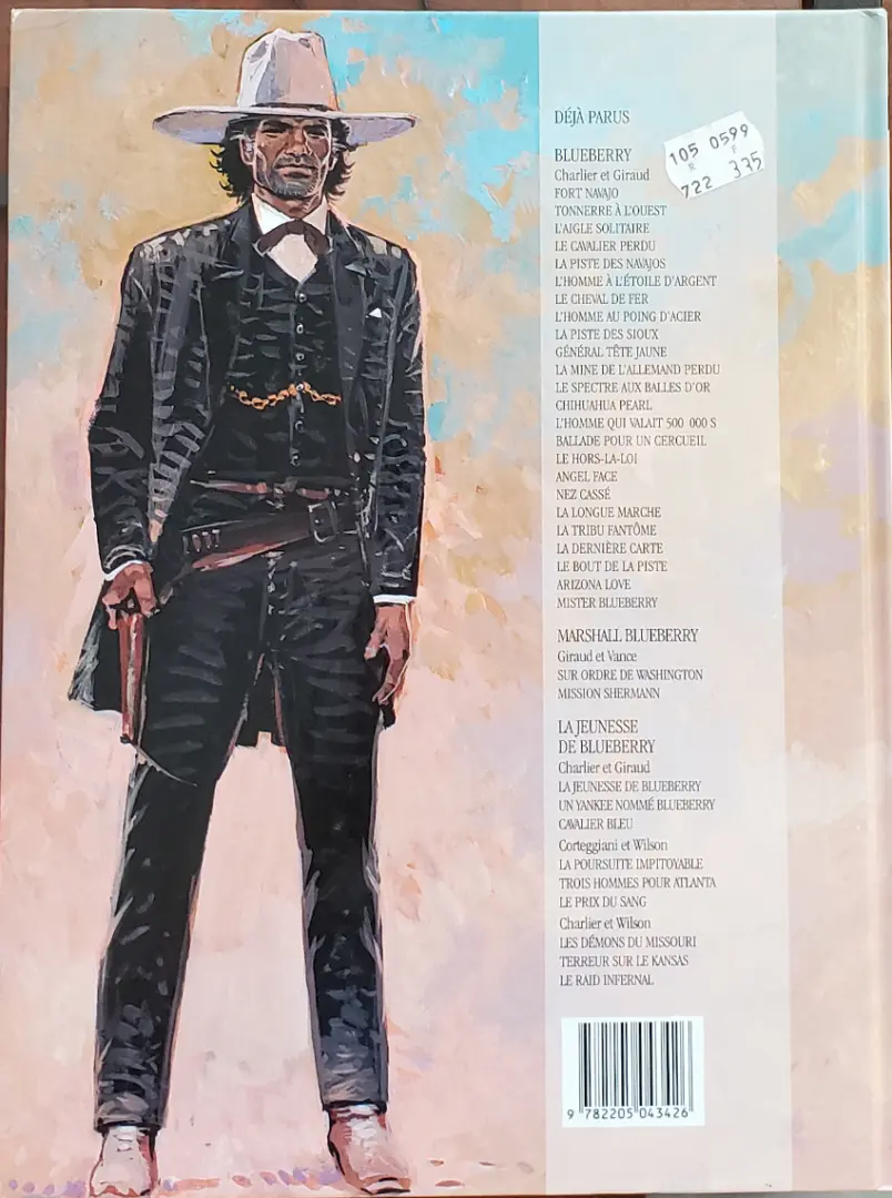 Verso de l'album Blueberry Tome 14 L'homme qui valait 500 000$