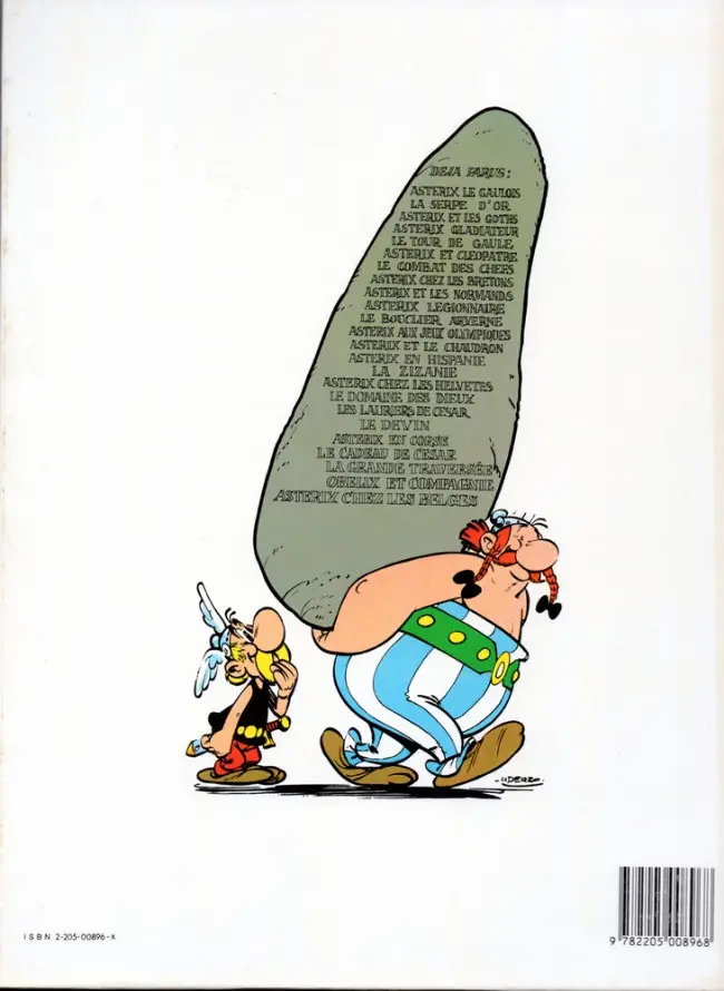 Verso de l'album Astérix Tome 22 La grande traversée