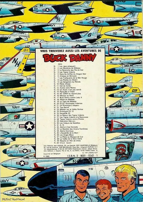Verso de l'album Buck Danny Tome 25 Escadrille ZZ