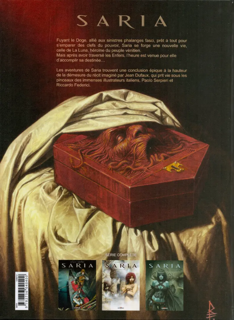 Verso de l'album Saria Tome 3 La Fin d'un règne